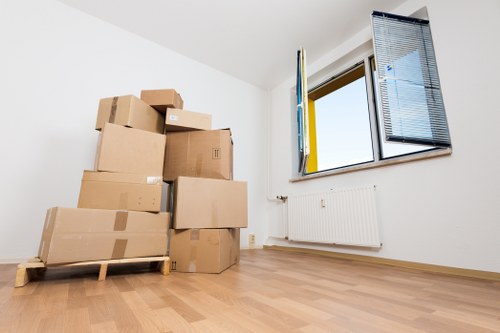 Checklist and packing supplies prepared for a move in West Hendon