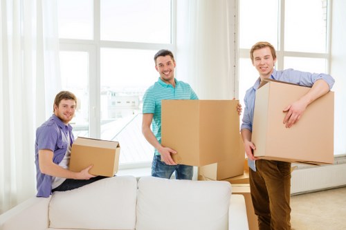 Delivery team handling items during a removal job