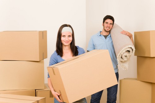 Family home moving day preparation in West Hendon